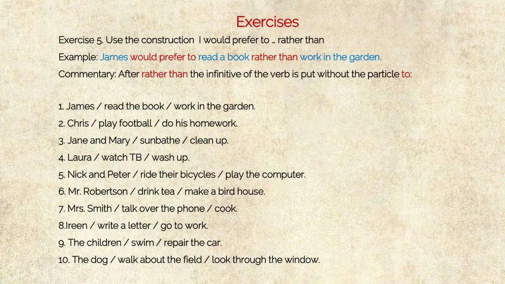 exercises exercises 3