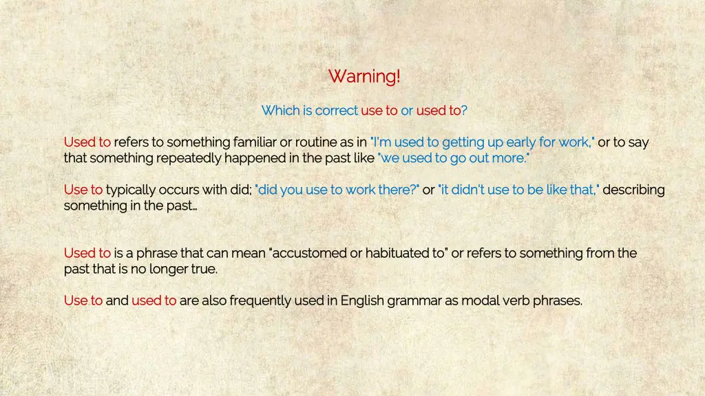 warning warning