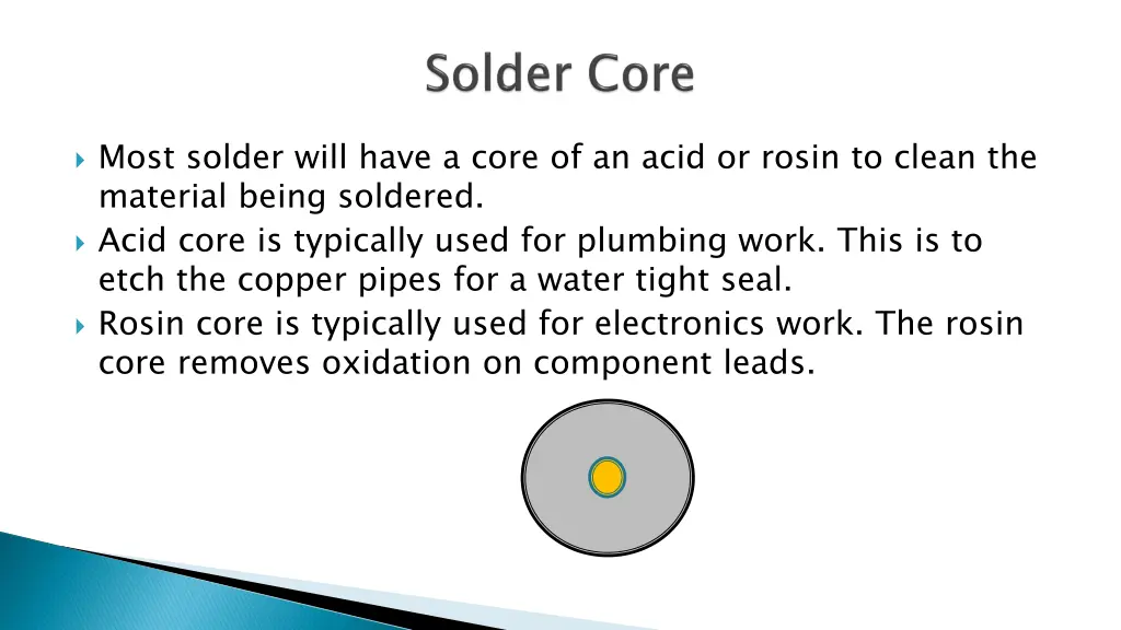 most solder will have a core of an acid or rosin