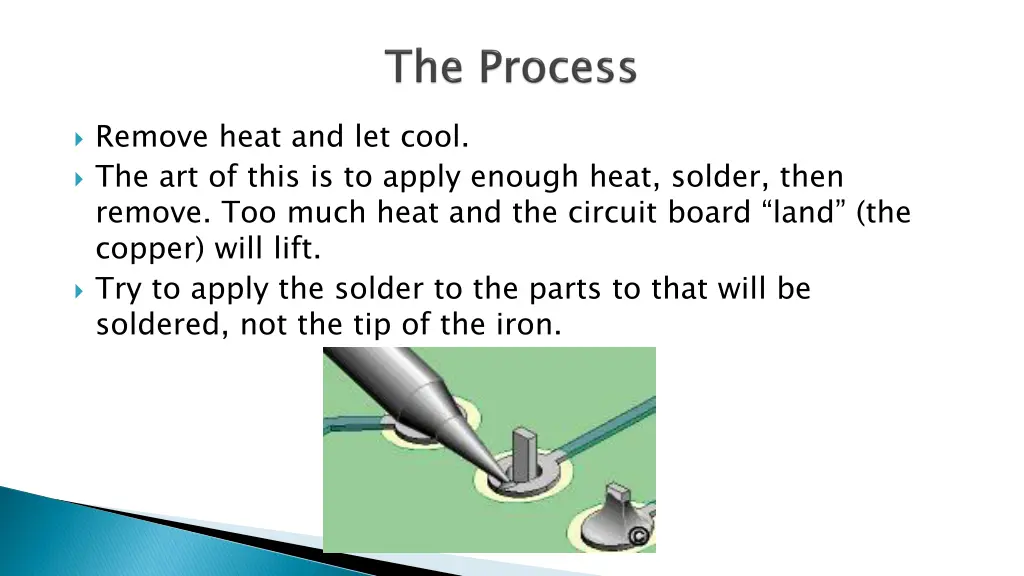 remove heat and let cool the art of this