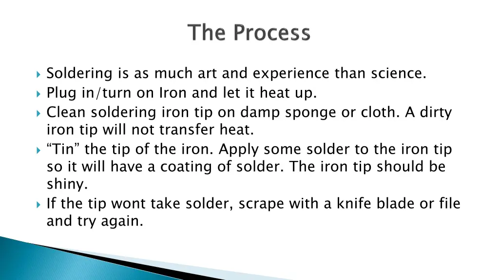 soldering is as much art and experience than