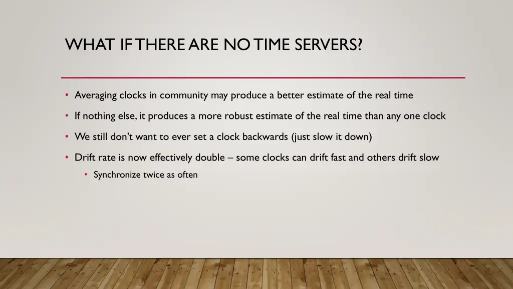 what if there are no time servers