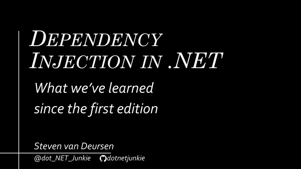 d ependency i njection in net
