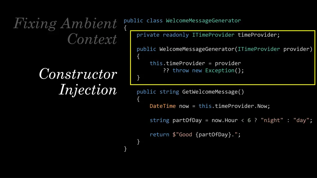 fixing ambient context 1