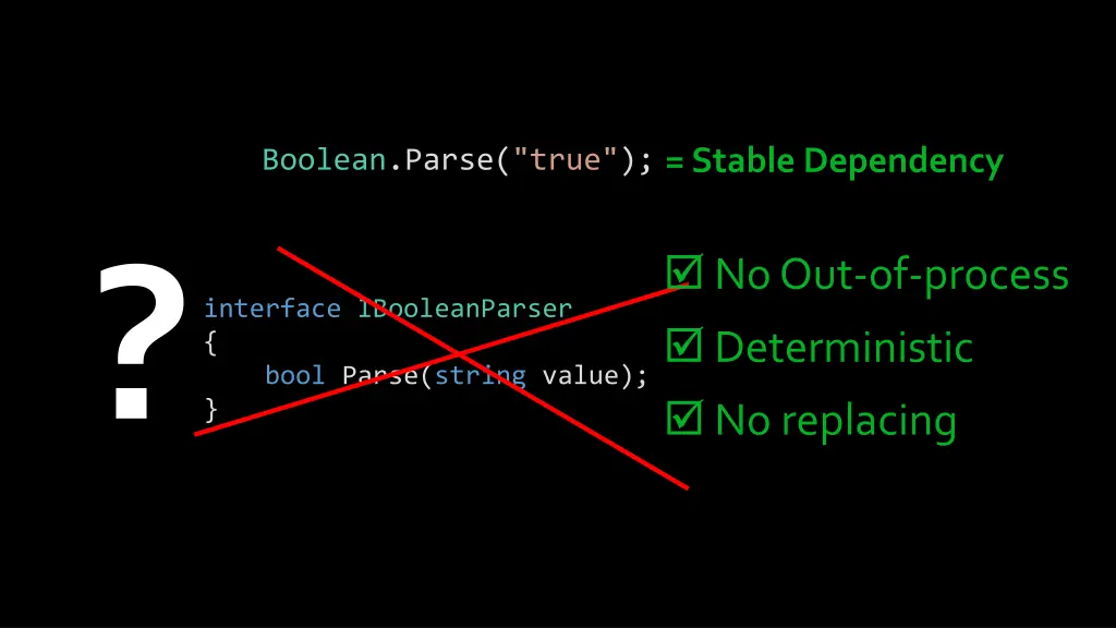 stable dependency
