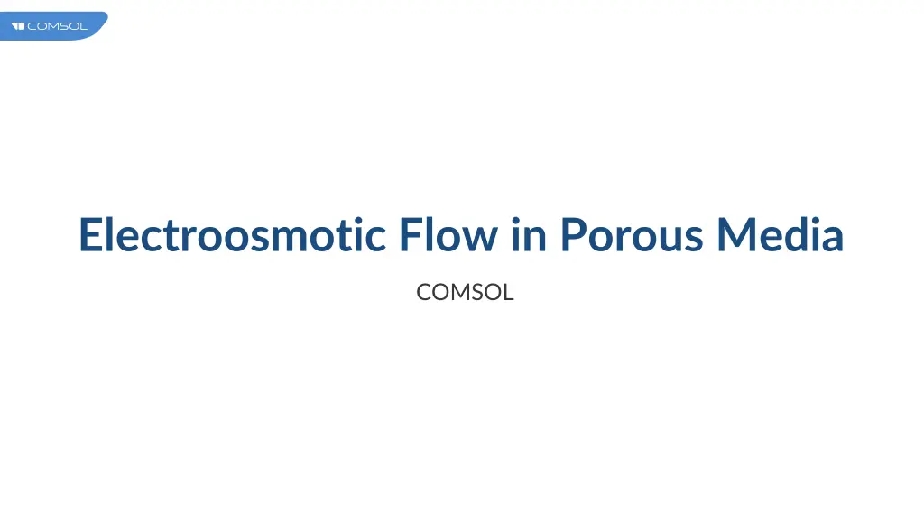 electroosmotic flow in porous media