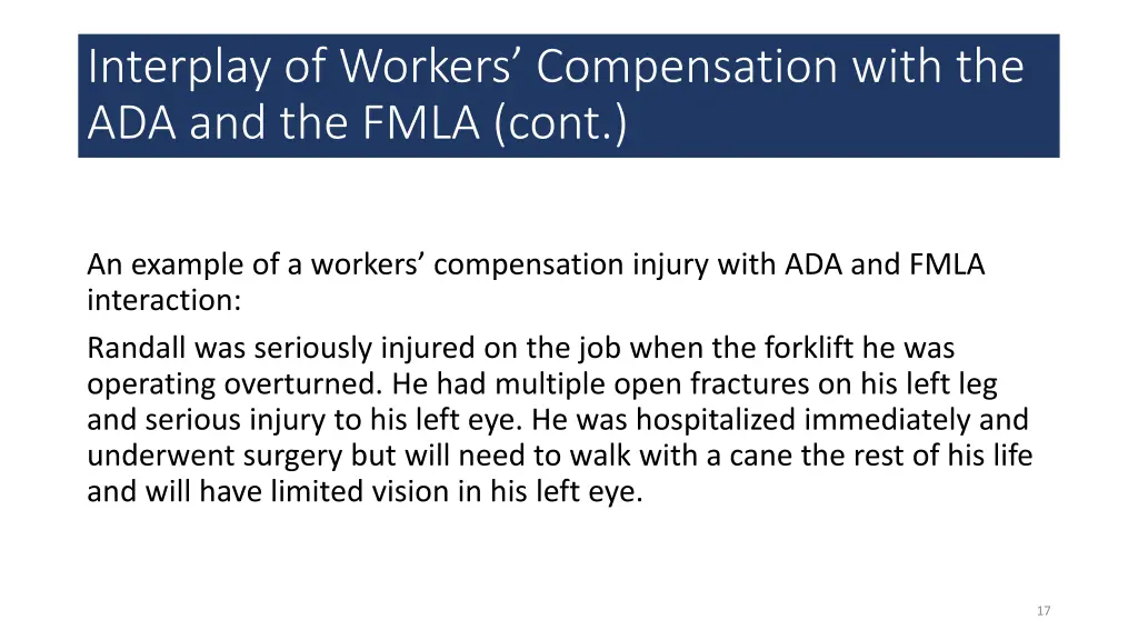 interplay of workers compensation with 2