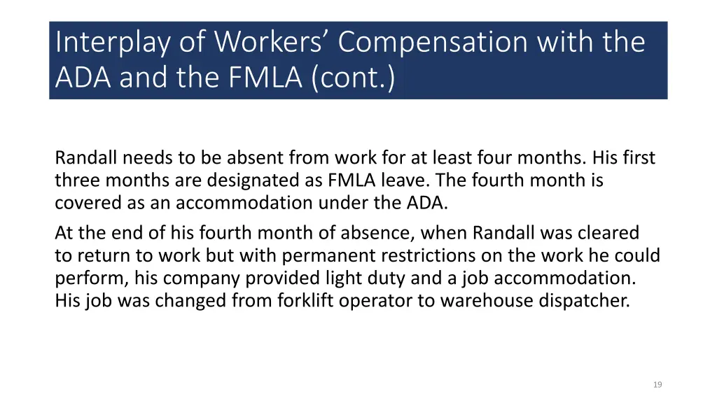 interplay of workers compensation with 4