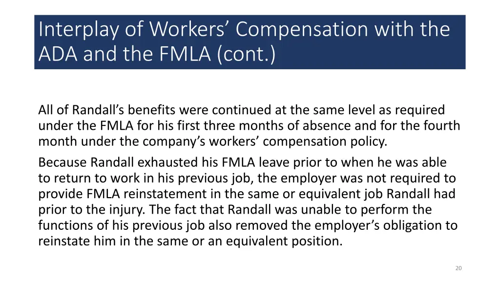 interplay of workers compensation with 5