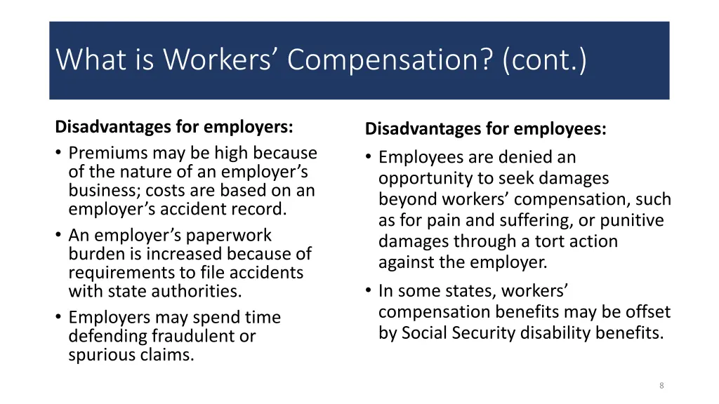 what is workers compensation cont 2