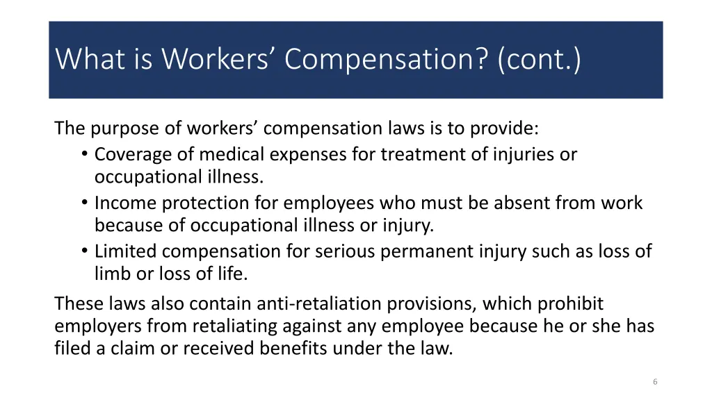 what is workers compensation cont