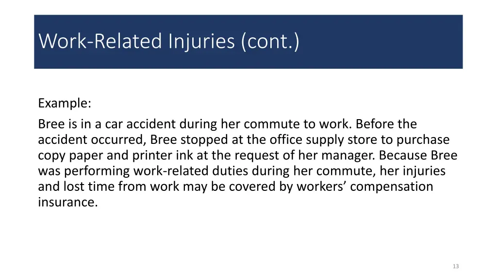 work related injuries cont