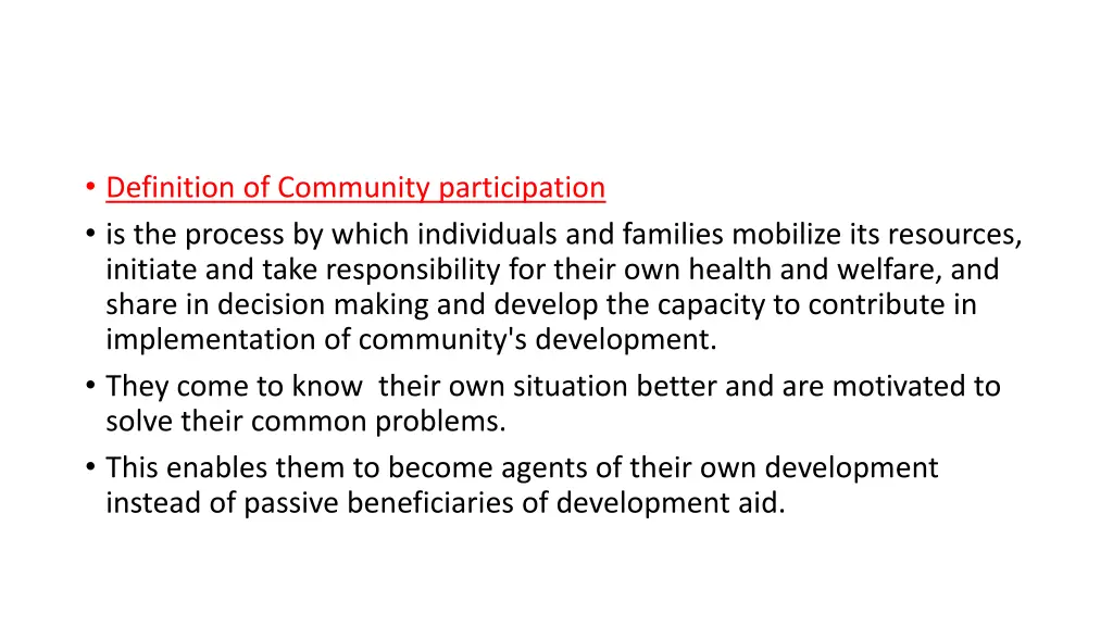 definition of community participation