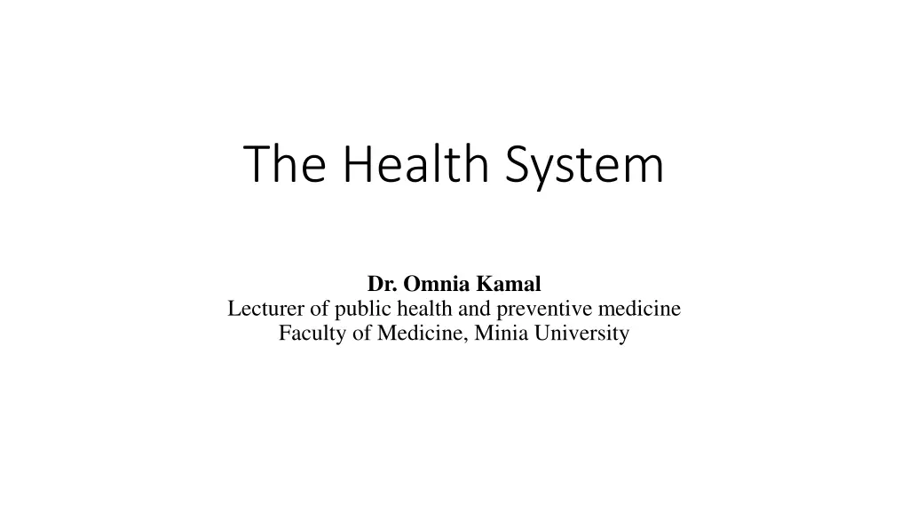 the health system