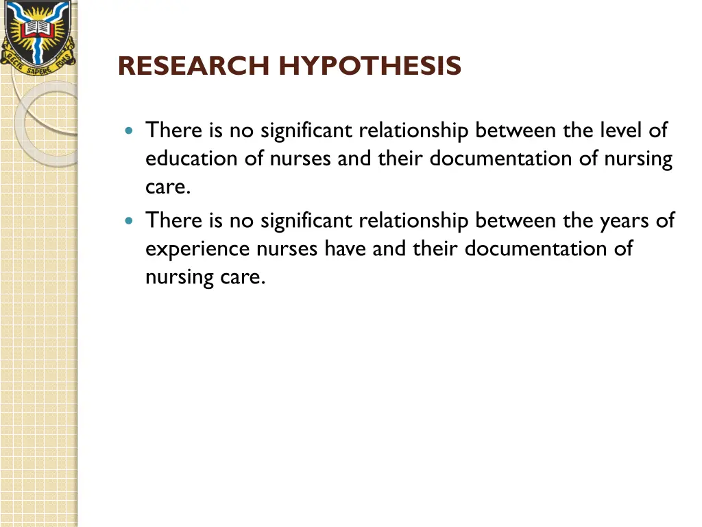 research hypothesis