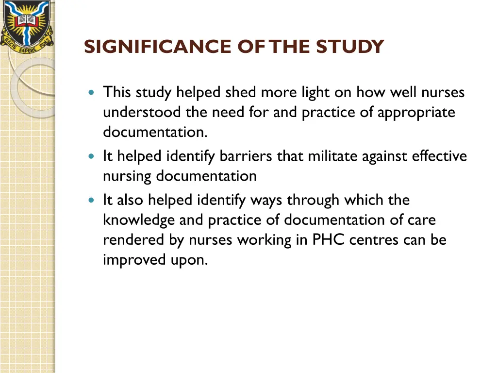significance of the study
