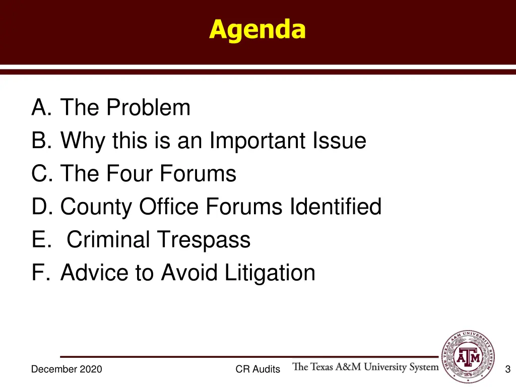 agenda