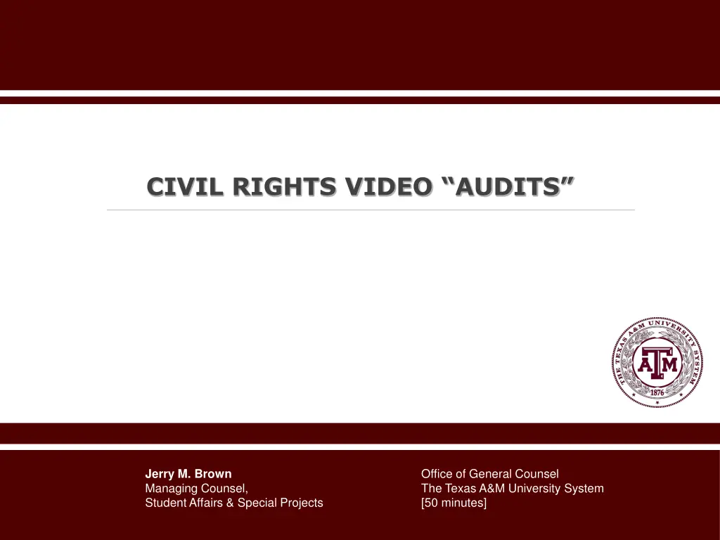 civil rights video audits