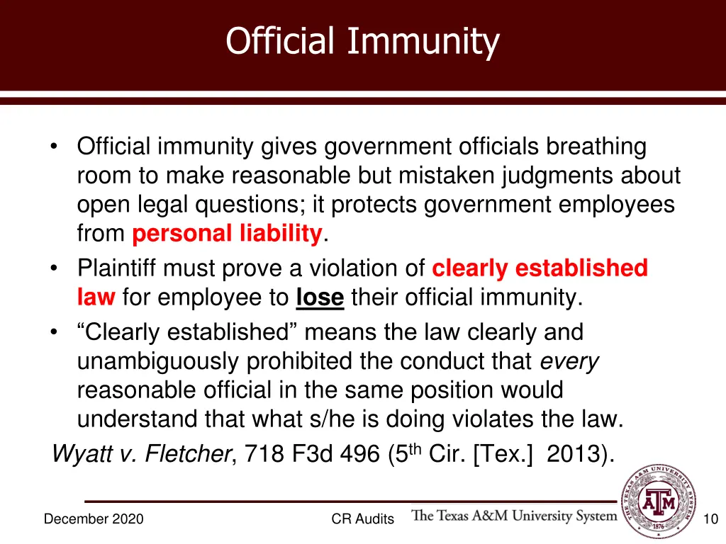 official immunity
