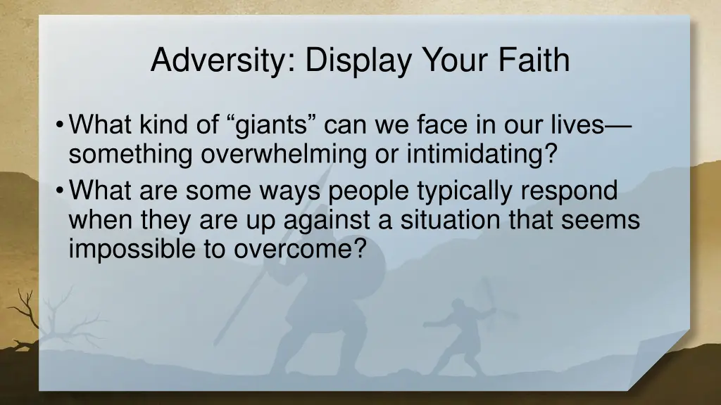 adversity display your faith 1