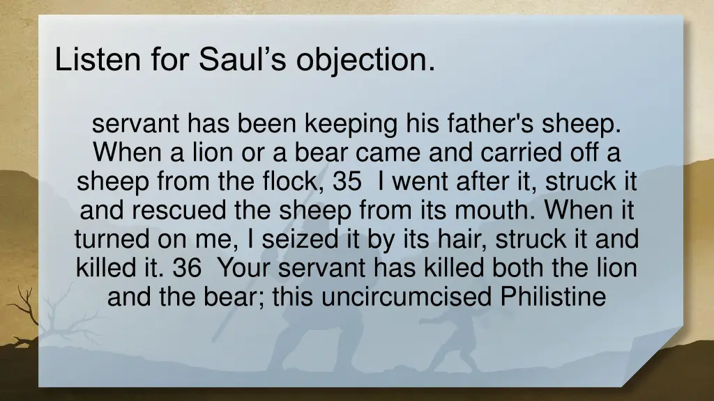 listen for saul s objection 1