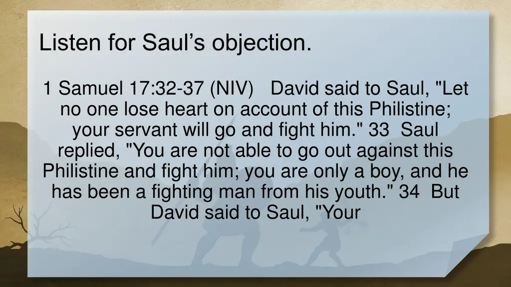 listen for saul s objection