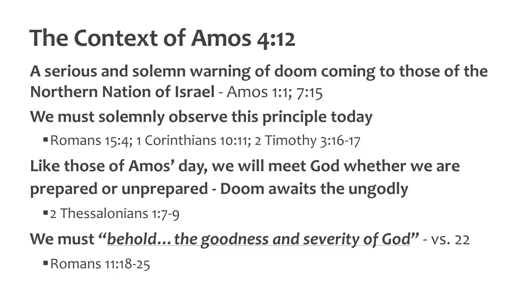 the context of amos 4 12