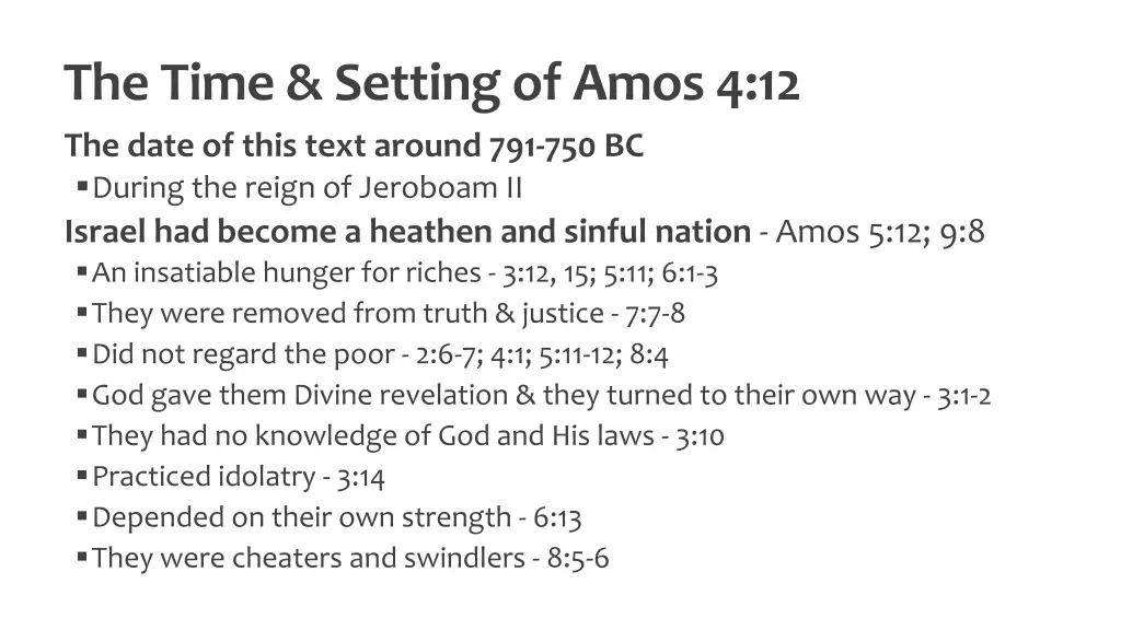 the time setting of amos 4 12 the date of this
