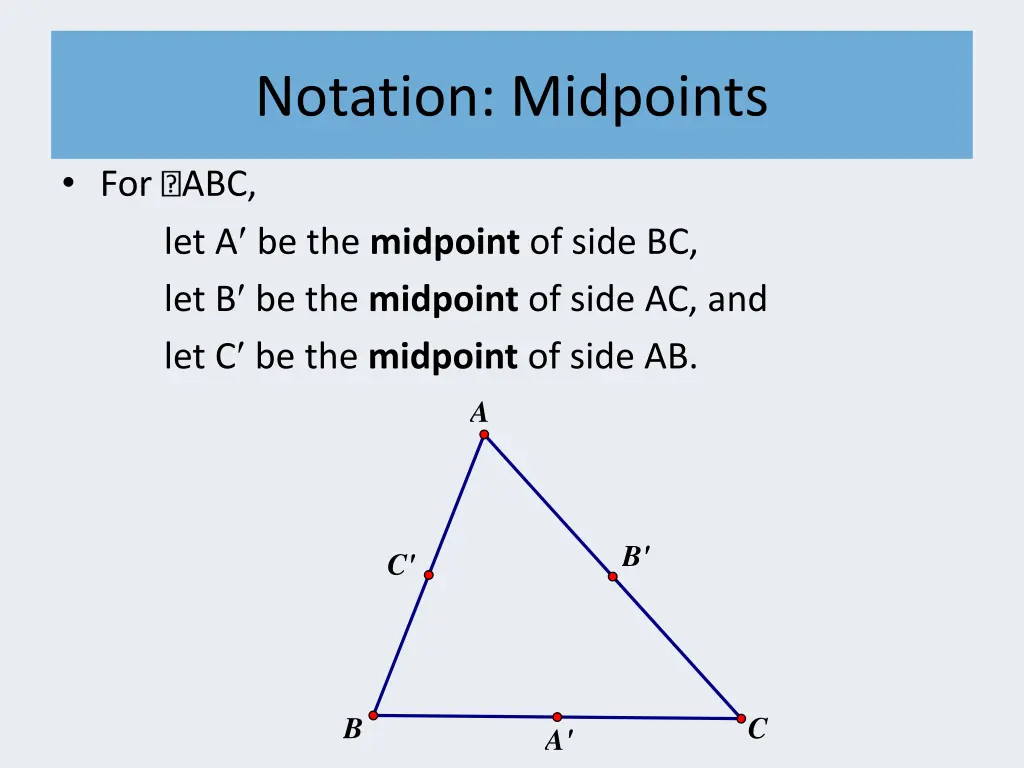 notation midpoints