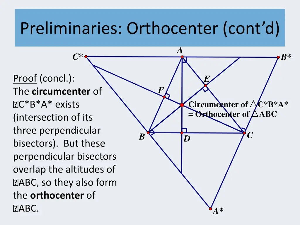 preliminaries orthocenter cont d 1