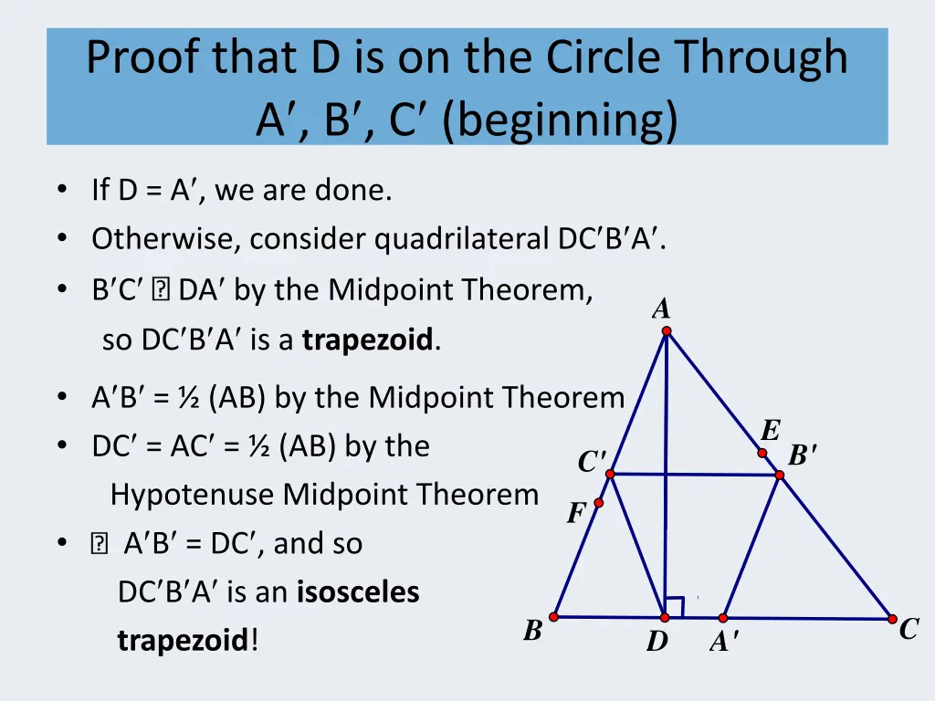 proof that d is on the circle through