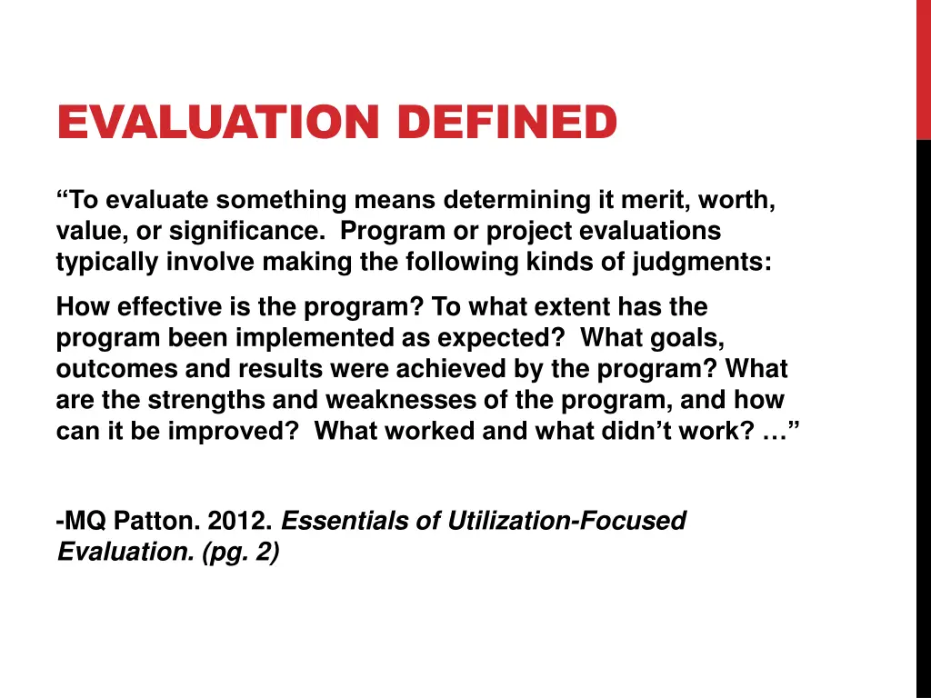 evaluation defined
