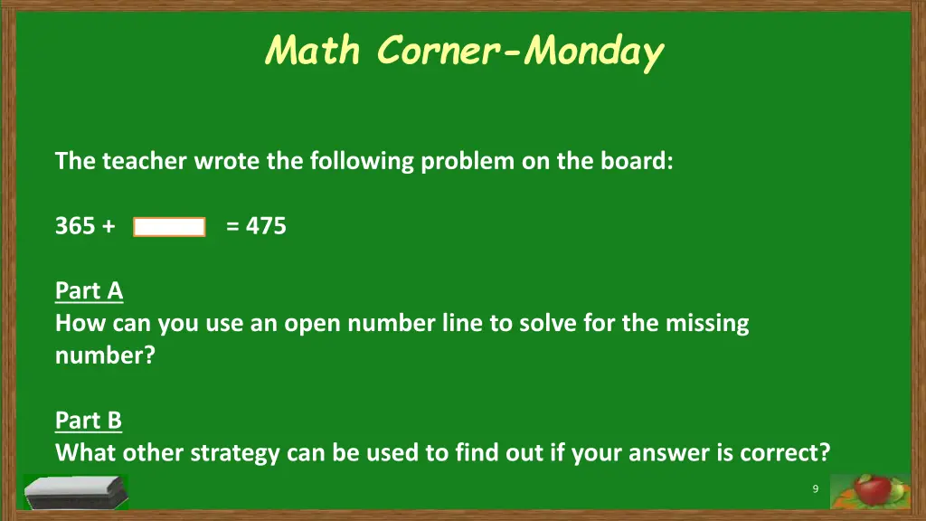 math corner monday 1