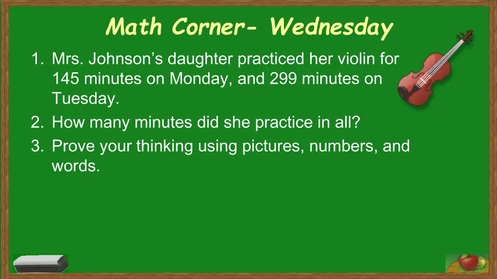 math corner wednesday 1 mrs johnson s daughter