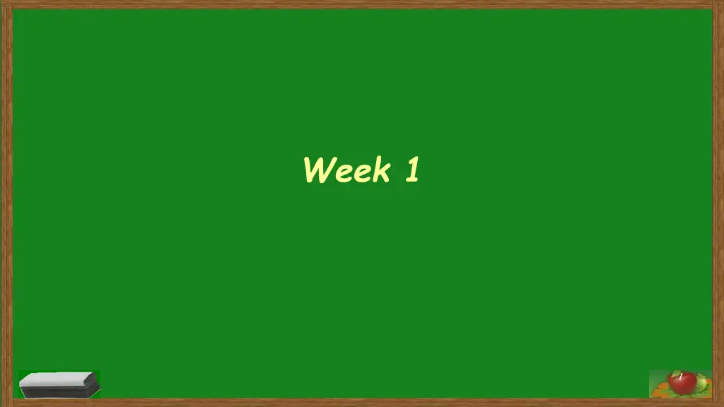 week 1