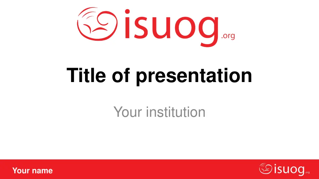 title of presentation