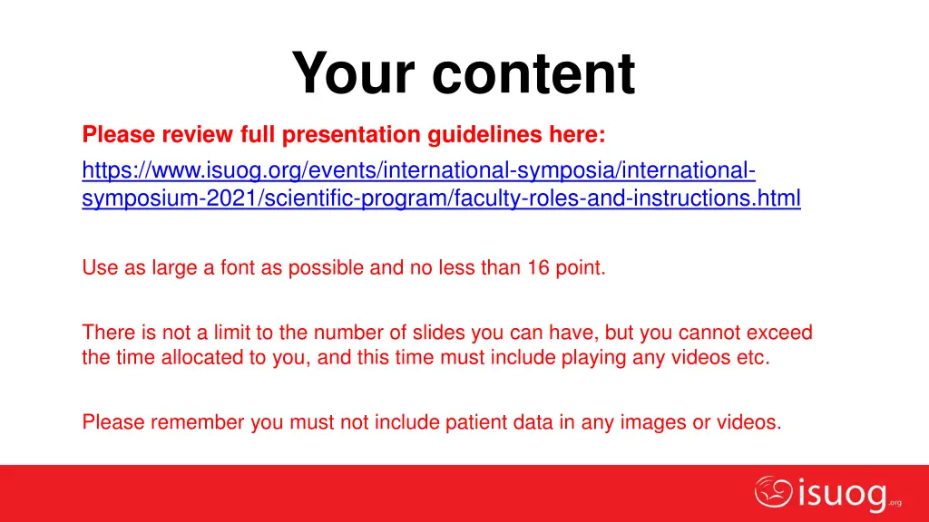 your content
