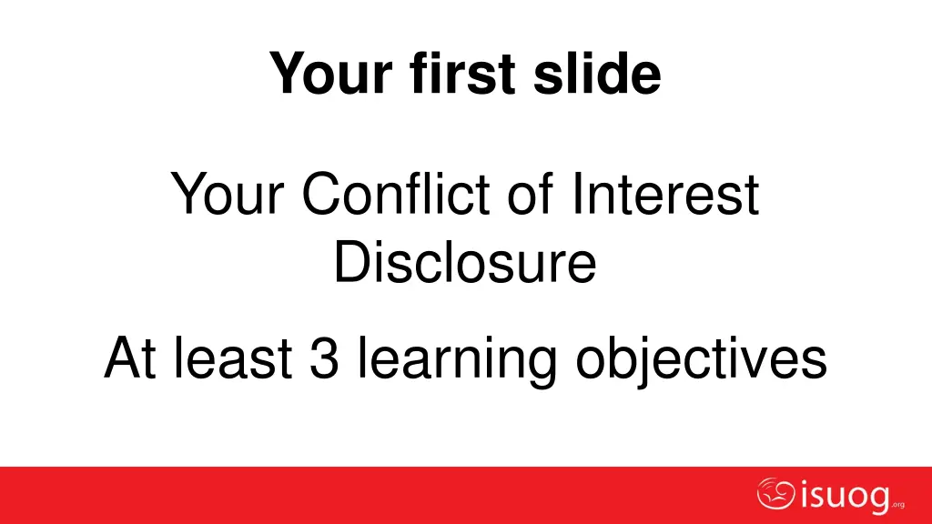 your first slide