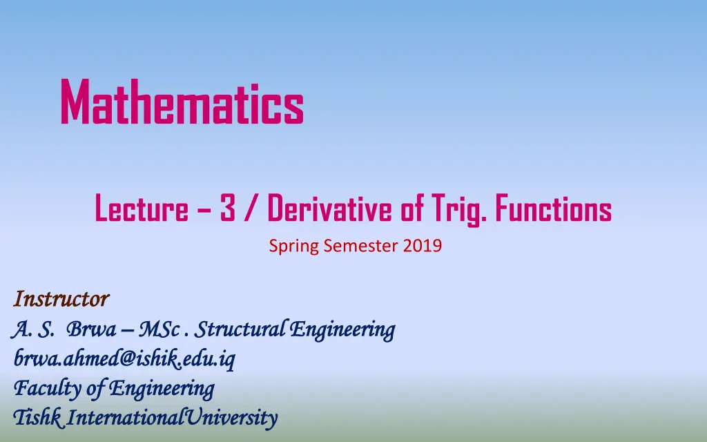 mathematics