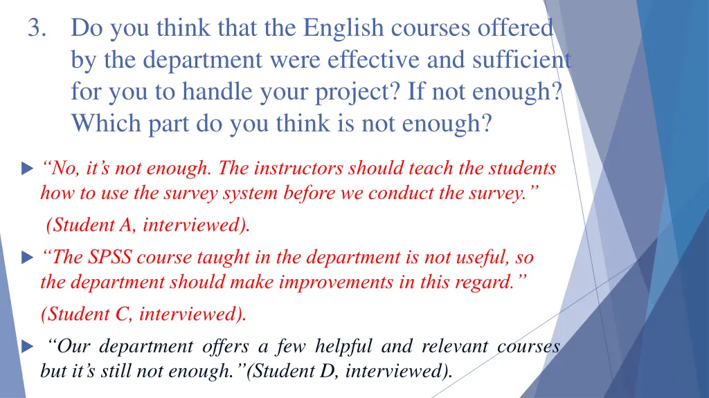 3 do you think that the english courses offered