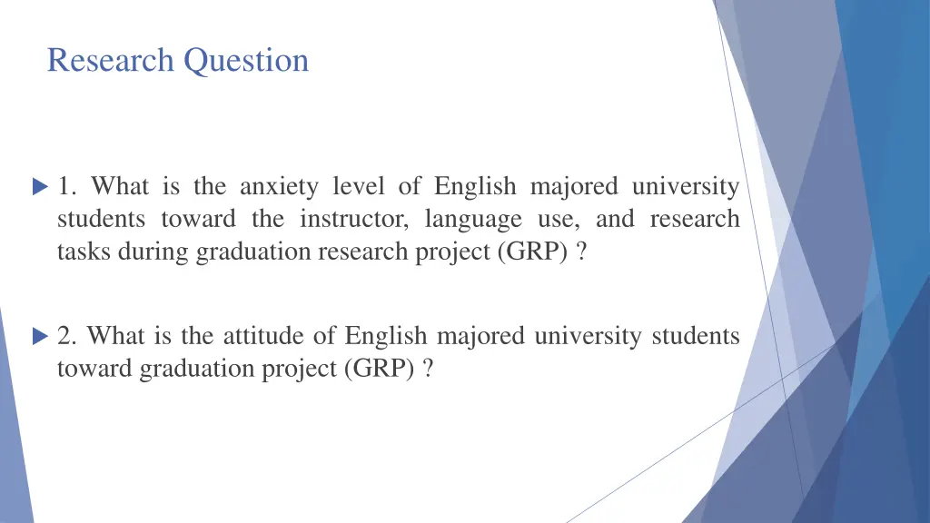 research question