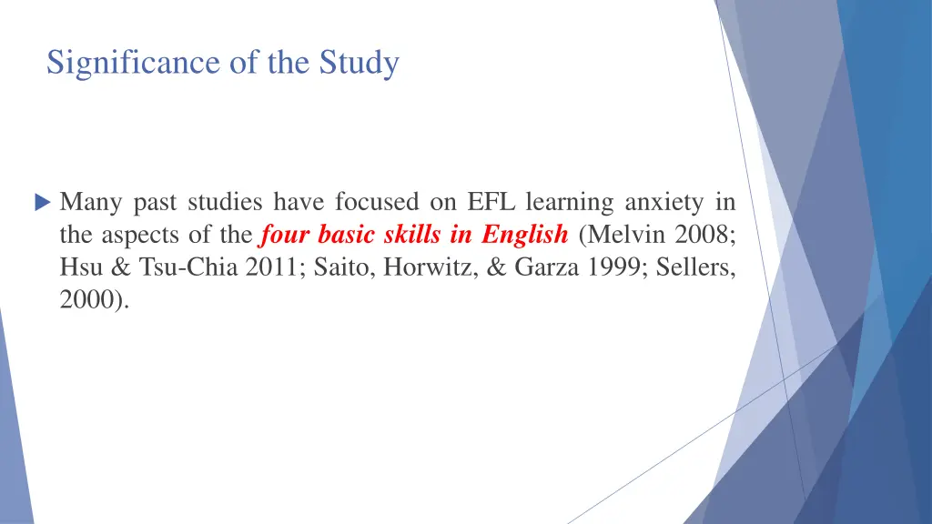 significance of the study