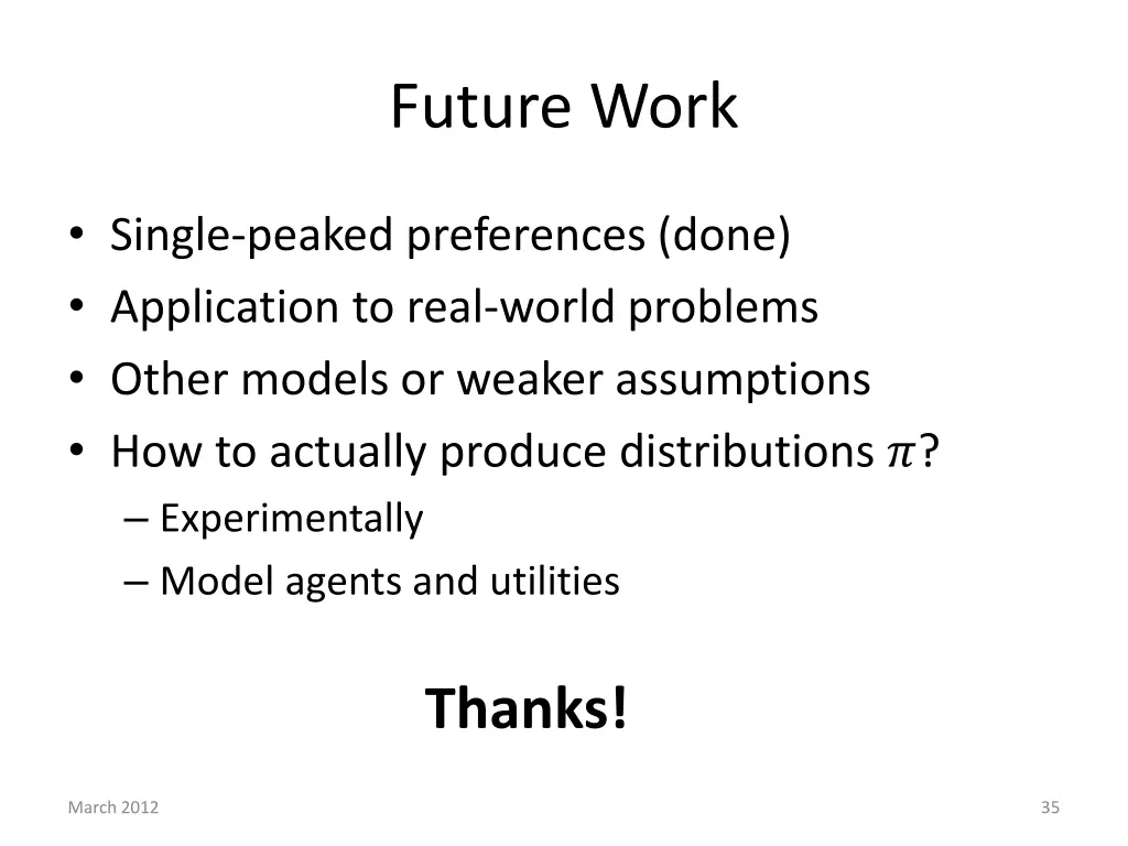future work