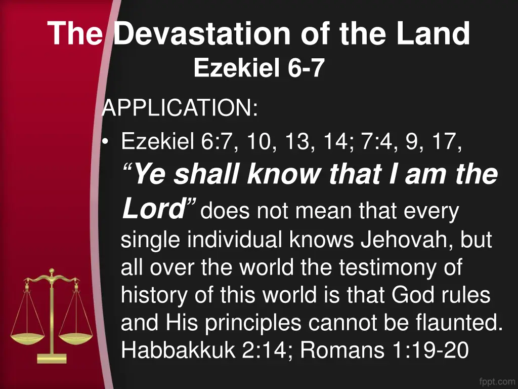 the devastation of the land ezekiel 3