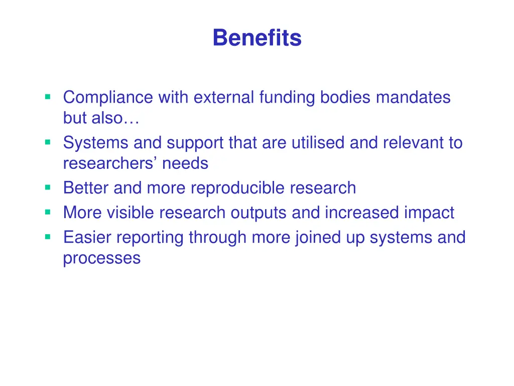 benefits