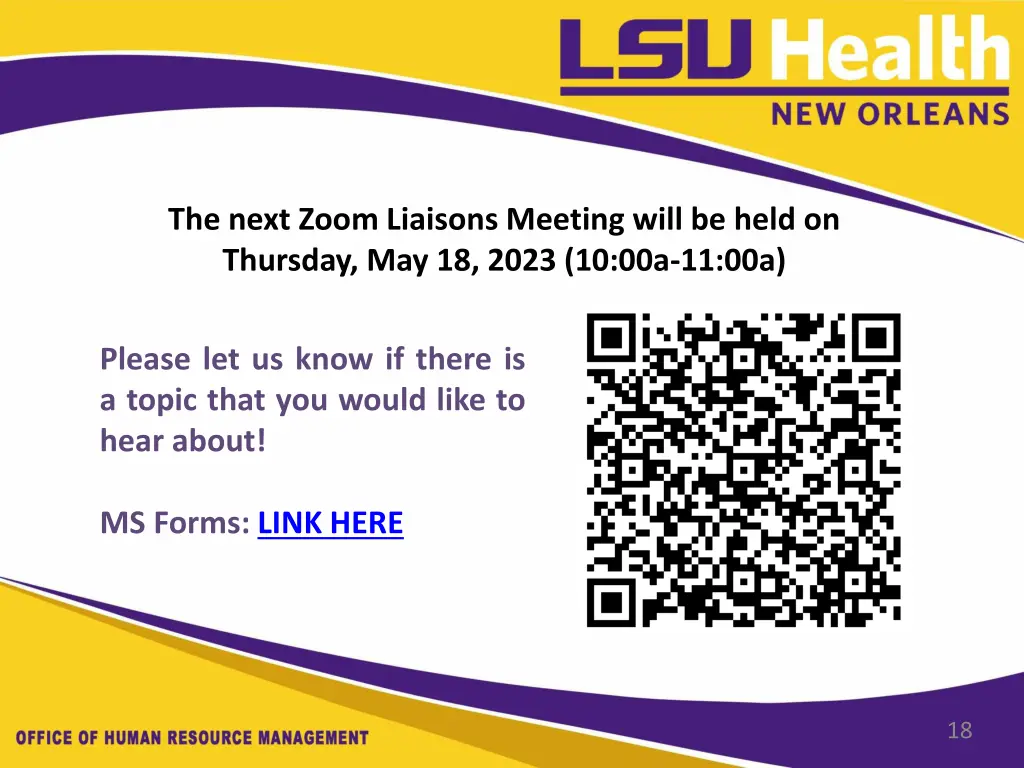 the next zoom liaisons meeting will be held