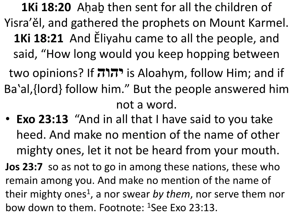 1ki 18 20 ah ab then sent for all the children