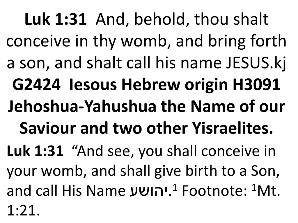 luk 1 31 and behold thou shalt conceive
