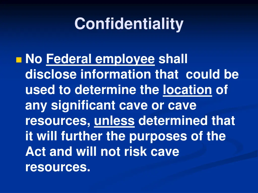 confidentiality