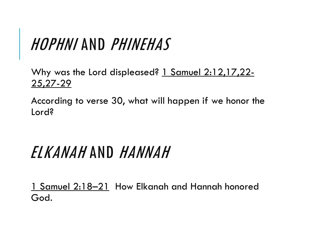 hophni and phinehas